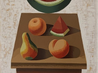 Mario Carreño, La mesa de Rancagua, serigrafía, 57 x 40 cm., 1989